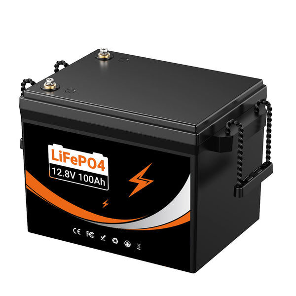 KEEPBATT 12V 100Ah LiFePO4 Batterie mit 14.6 20A Schnellladegerät Tieftemperaturschutz für Elektromotor