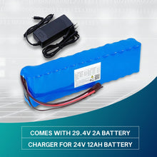 24V 12000mAh elektrische fahrrad motor ebike akku roller 18650 29.4 V akkus mit ladegerät