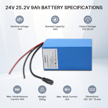 24V 25.2V 9Ah 7S3P 29,4V 9000mAh BMS Elektrofahrrad Moped Elektro Li-Ionen-Akku mit Ladegerät