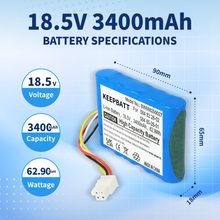 18,5V 3400mAh Li-Ionen-Ersatzakku kompatibel mit Husqvarna Automower 310  Mähroboter