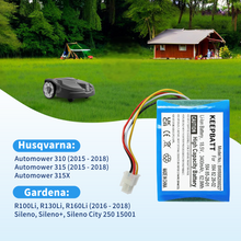 18,5V 3400mAh Li-Ionen-Ersatzakku kompatibel mit Husqvarna Automower 310  Mähroboter