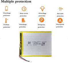 3.7V 407095 357095 5000mAh Lithium Ionen Akku Tablet PC 7 Zoll MP3 MP4 Ersatz 357095 3Linie