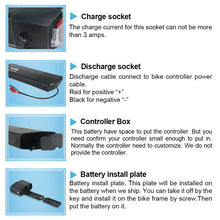 36V 21Ah Gepäckträger E-Bike Akku City Fahrradakku für 500W Motor