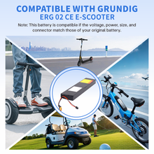 KEEPBATT 36V 7Ah Ersatz Akku für GRUNDIG ERG 02 CE E-scooter