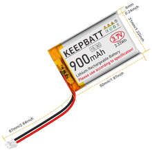 3,7V 900MAh 603450 LiPo-Akku Wiederaufladbar 1S 3C Mit Dual-Akku-PCB Micro PH2.0 Stecker Für IoT-PDA-Kamera GPS Smart-Entwicklung