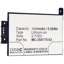 Akku für Amazon Kindle Paperwhite 2014, EY21, DP75SDI, 170-1056-00 3,7 Volt 1350mAh mit 4 Kontakten