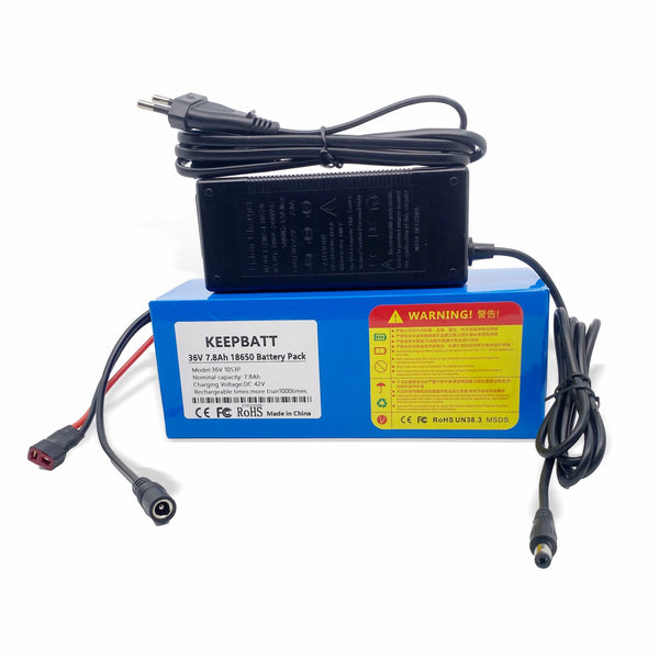 36V 7.8Ah 10S3P 18650 Akku modifizierte Fahrräder Schutz für Elektrofahrzeuge mit PCB 42V 2A Ladegerät
