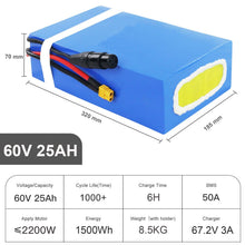 60V 25Ah Lithium-Ionen Ersatzakku für Harley E-Scooter & CityCoco 1500Wh Long-Range