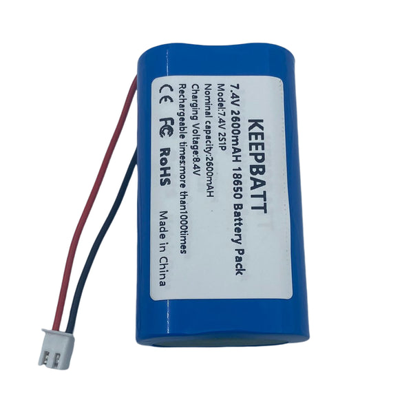 NTC 7,4V 18650 2S1P 2600mAh Akku für Scheinwerfer Taschenlampe XH2.54-2P Beachten Polarität