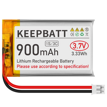 3,7V 900MAh 603450 LiPo-Akku Wiederaufladbar 1S 3C Mit Dual-Akku-PCB Micro PH2.0 Stecker Für IoT-PDA-Kamera GPS Smart-Entwicklung