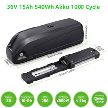 36V 15Ah Batterie S039-3 lithium-ionen Hailong Ebike mit BMS USB für 750W 1000W Motor Notfall backup Motor