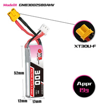 2Stk 7.6V 300mah Ersatz-Akku für Multiplex Roxxy HV LiPo – 7,6V 300mAh 2S 80C XT30