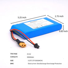 25,2 Volt 3Ah Lithium Akku für Kinder Elektro Scooter E-Skateboard