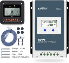 MPPT-Solar Ladegerät Tracer AN-Serie 30A Mit 12 V/24 V DC Automatischem Spannungserkennungssystem 30 A + MT50