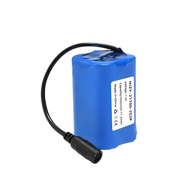 21700 2S2P 7.4V 9600mah Wiederaufladbarer Akku mit DC Stecker für Led-Licht