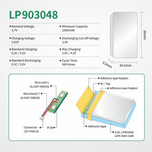 2pcs 903048 Lipo 3,7 V 1000 mAh Lithium-Polymer-Akku für RC-Helikopter