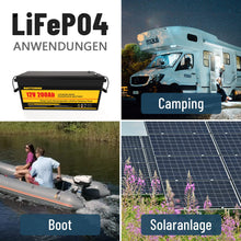 12V 200Ah LiFePO4 Lithium Eisen Akku für Batterie Wechselrichter Auto Wohnmobil Solarsystem 100A 3-5 Arbeitstage Lieferung