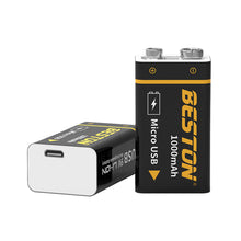 1000mAh Micro USB 9V BESTON Hochwertiger Li-Ionen-Akku für Multimeter und elektronische Instrumente