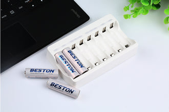 8 Kanal Smart Fast AA AAA Wiederauf lad bares Ladegerät USB-Ladegerät Beston C9010