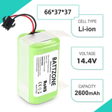 14,4 V 2600mAh Li-Ion Ersatzakku Für Tesvor Tesworth X500