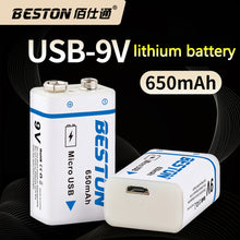9V 650mAh BESTON Hochwertiger USB-Li-Ionen-Lithium-Akku für Multimeter und elektronische Instrumente