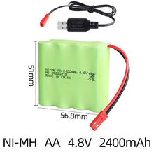 4,8V 2400mAh AA NiMH Ni-Mh Akkupack mit USB Ladegerät für ferngesteuertes Spielzeug