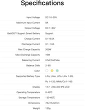 Q6 Nano 200W 8A ISDT Lipo Akku Balance Ladegerät Smart Digital Ladegerät für RC 2-6S Akku Batterien