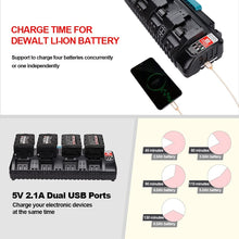 4-Ports M18 Rapid Battery Charger 48-59-1804 kompatibel mit Milwaukee 18V XC Lithium Ion Akku 48-11-1850 48-11-1840 48-11-18155 48-1 1-1828