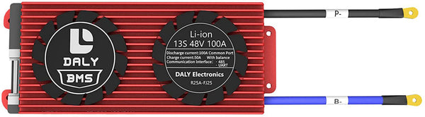 Daly smart bms Li-ion 13S 48V 100A bluetooth 24 65 166