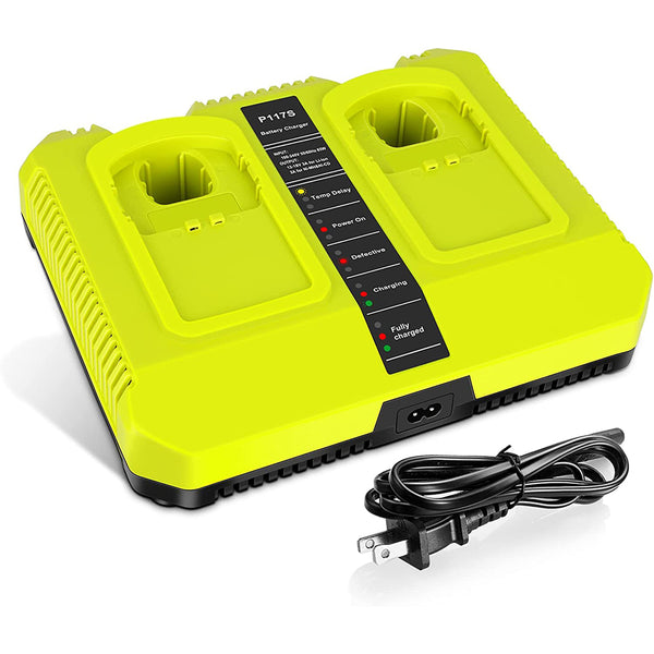 18V Dual Chemistry Schnellladegerät für Ryobi 12V-18V P117 P118 für ONE+ Lithium NiCd NiMh Akku P102 P108 P100 P103 P105 P107