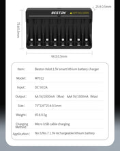 hochwertige 8 Steckplätze 1,5 LI-Ionen Lithium-Batterie Smart Charger Schnell ladegerät BESTON