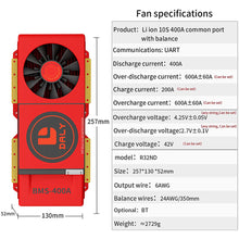 Daly smart bms Li-ion 10S 36V 400A with Fan bluetooth 52 130 257