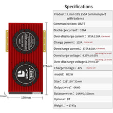 Daly smart bms Li-ion 10S 36V 250A bluetooth 32 130 221