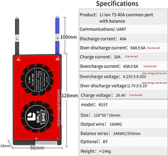 Daly smart bms Li-ion 7S 24V 40A with bluetooth 1866128