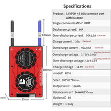 Daly smart bms Lifepo 4S 12V 60A  bluetooth BMS board ithium battery protection Board 1866128