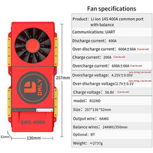 Daly smart bms Li-ion 14S 48V 400A with Fan bluetooth 52 130 257