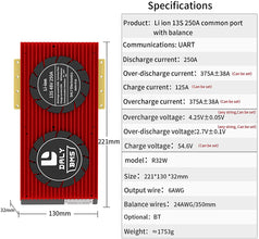 Daly smart bms Li-ion 13S 48V 250A bluetooth 32130221