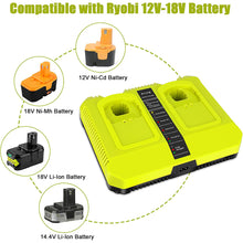 18V Dual Chemistry Schnellladegerät für Ryobi 12V-18V P117 P118 für ONE+ Lithium NiCd NiMh Akku P102 P108 P100 P103 P105 P107