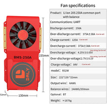 Daly smart bms Lifepo4 20S 60V Li-ion 20S 72V 250A with Fan bluetooth 52 130 235