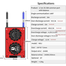 Daly BMS Li-Ion 3S 12V 30A BMS Li-Ion separate Lithiumbatterie BMS