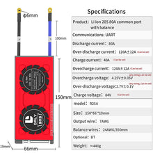 Daly smart bms Lifepo4 20S 60V Li-ion 20S 72V 80A bluetooth 19 66 150
