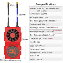 Daly smart bms Li-ion  14S 48V 120A FAN bluetooth BMS board 50 120 209