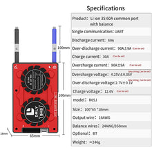 Daly BMS Li-Ion BMS 3S 12V 60A separate Lithiumbatterie BMS