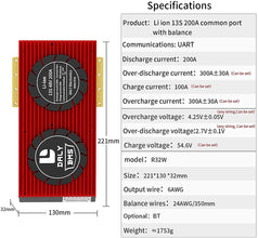Daly smart bms Li-ion 13S 48V 200A bluetooth 32130221