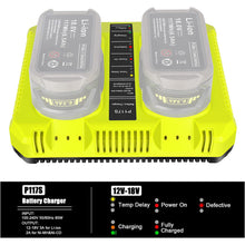 18V Dual Chemistry Schnellladegerät für Ryobi 12V-18V P117 P118 für ONE+ Lithium NiCd NiMh Akku P102 P108 P100 P103 P105 P107