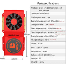 Daly smart bms Li-ion  17S 60V 250A  bluetooth BMS board 52 130 235