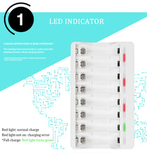 8 Kanal Smart Fast AA AAA Wiederauf lad bares Ladegerät USB-Ladegerät Beston C9010