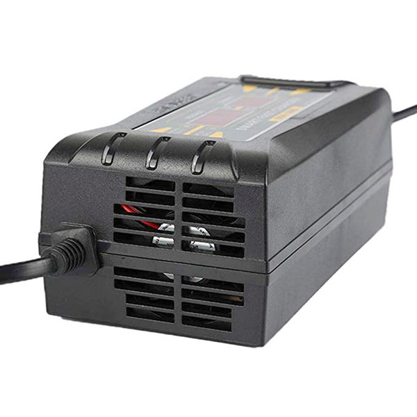 Automatisches Smart-Ladegerät für trockenes, nasses Gel-Blei-Säure-Akku Autobatterieladegerät 12V 10A EU / US 110-240V AC-Eingang