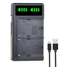 2Pc 7200mAh NP-F960 NP F970 Kamera Batterie LCD USB Ladegerät für NP-F550 F770 F750 F960 FM500H FM70 QM91D QM71D HVR-V1J