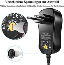 PChero 24W Universal Steckernetzteil mit 8 Abnehmbar DC Stecker für 3V-12V Haus Elektronik und USB-Geräte - 2000mA Max